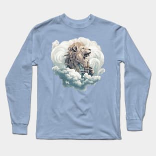 Lion With A Trumpet In the Clouds Long Sleeve T-Shirt